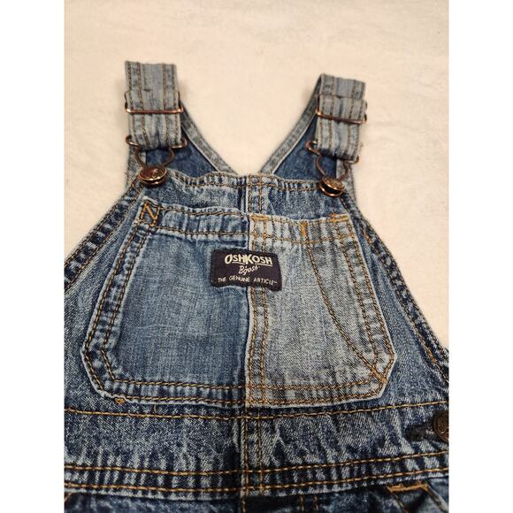 Osh Kosh patchwork style jean overalls toddler size 18M - Picture 3 of 5